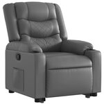 vidaXL Fauteuil inclinable Gris Similicuir