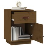 vidaXL Tables de chevet 2Pièces Marron miel 40x34x55cm Bois de pin massif
