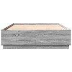 vidaXL Cadre de lit sonoma gris 150x200 cm bois d'ingénierie