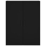 vidaXL Buffet haut Noir 69 5x34x180 cm Bois d'ingénierie