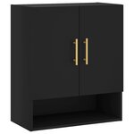 vidaXL Armoire murale noir 60x31x70 cm bois d'ingénierie