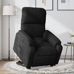 vidaXL Fauteuil inclinable électrique noir tissu microfibre