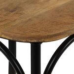 vidaXL Chaises à dossier croisé lot de 2 noir bois de manguier solide