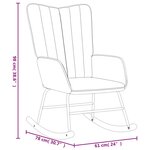 vidaXL Chaise à bascule avec repose-pied Jaune moutarde Velours