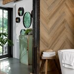 WallArt Planches d'aspect de bois Chêne naturel Marron latte