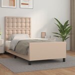 vidaXL Cadre de lit avec tête de lit Cappuccino 80x200 cm Similicuir