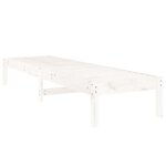 vidaXL Chaise longue blanc 199 5x60x74 cm bois massif de pin