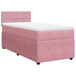 vidaXL Sommier à lattes de lit avec matelas Rose 90x190 cm Velours