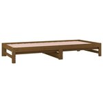 vidaXL Lit coulissant Marron miel 2x(90x200) cm Bois de pin solide