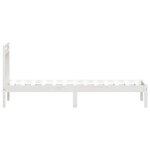 vidaXL Cadre de lit Blanc 90x190 cm Simple Bois massif
