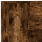 vidaXL Armoire tête de lit avec LED chêne fumé 120x16 5x103 5 cm