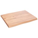 vidaXL Dessus de table bois massif traité bordure assortie