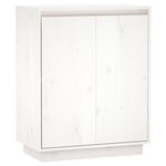 vidaXL Buffet Blanc 60x34x75 cm Bois massif de pin