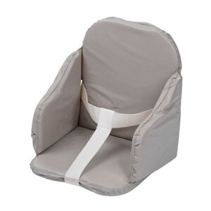 Coussin De Chaise Haute Bébé - Évolutive - PVC - Sangles De Sécurité - Facile à Laver - 27 x 26 x 33 cm Gris
