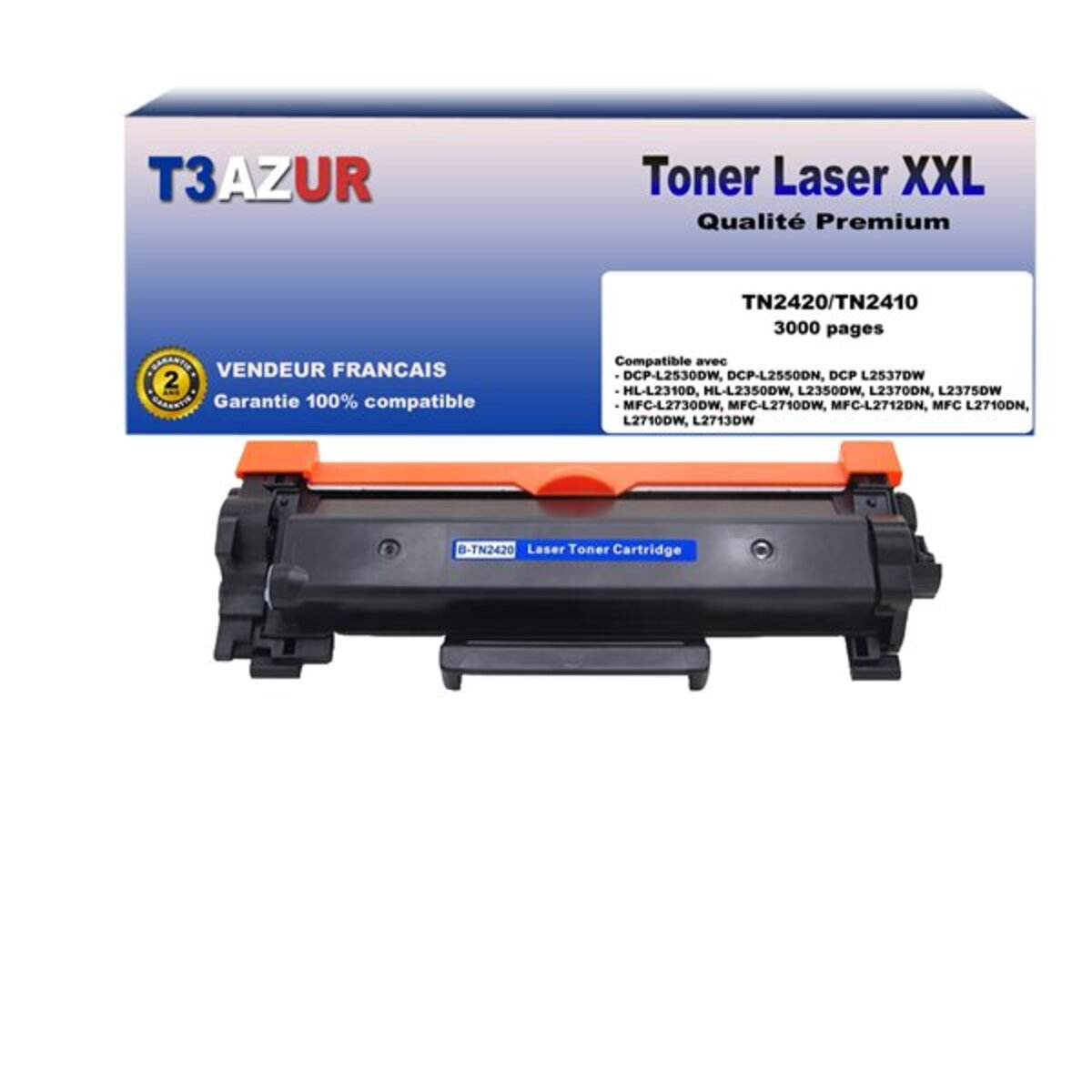Toner T3AZUR Toner compatible Brother TN2420/ TN2410 - 3 000 pages