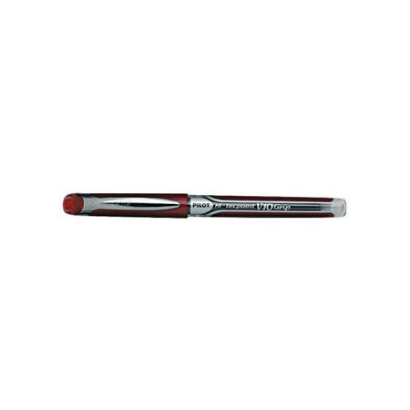 Stylo roller V10 Grip Pointe aiguille Rouge PILOT