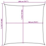 vidaXL Voile d'ombrage 160 g/m² Vert foncé 2x2 m PEHD