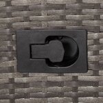 vidaXL Ensemble à manger d'extérieur 9Pièces coussins Résine tressée Gris
