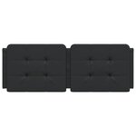 vidaXL Coussin de tête de lit noir 140 cm similicuir