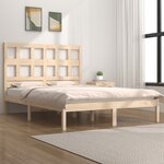 vidaXL Cadre de lit Bois de pin massif 200x200 cm