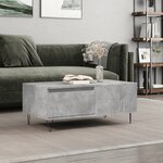 vidaXL Table basse Gris béton 90x50x36 5 cm Bois d'ingénierie