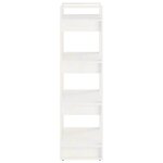 vidaXL Bibliothèque/Séparateur de pièce Blanc 60x35x125 cm Bois massif