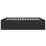 vidaXL Cadre de lit noir 200x200 cm bois d'ingénierie