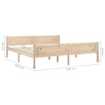 vidaXL Cadre de lit sans matelas bois massif de pin 180x200 cm