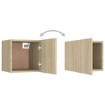 vidaXL Ensemble de meubles TV 3 Pièces Chêne sonoma Bois d'ingénierie