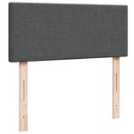 vidaXL Sommier à lattes de lit avec matelas Gris foncé 120x200cm Tissu