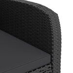 vidaXL Mobilier à dîner de jardin 9Pièces et coussins résine tressée noir