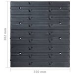 vidaXL Kit de bacs de stockage et panneaux muraux 29 Pièces rouge et noir