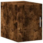 vidaXL Armoire de rangement mince chêne fumé 30x42 5x225 cm