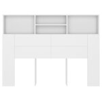 vidaXL Armoire de tête de lit Blanc 140x19x103 5 cm