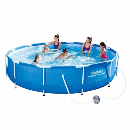 Bestway piscine "sirocco" ronde bleu 366 cm