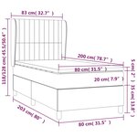 vidaXL Sommier à lattes de lit et matelas Noir 80x200 cm Tissu