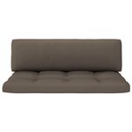vidaXL Salon de jardin palette 6 Pièces et coussins pin imprégné de blanc
