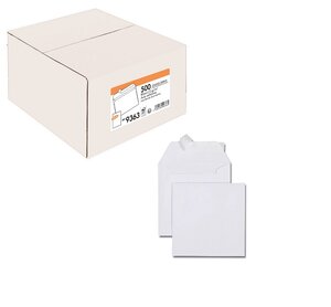 200 enveloppes Carrées Luxe - 15,5 x 15,5 cm - 110grms - Crème - Carré  155x155mm 