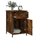 vidaXL Tables de chevet 2 Pièces chêne fumé 40x42x60 cm bois d'ingénierie