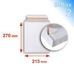 Lot de 50 enveloppes carton B-Box 2 BLANC compatible Lettre Suivie / Lettre Max La Poste