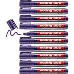 Marqueur Permanent 300 Violet Pointe Ronde 1 5-3 mm x 10 EDDING