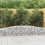 vidaXL Paniers à gabions arqués 25 Pièces 400x30x40/60 cm Fer galvanisé