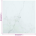 vidaXL Dessus de table blanc 30x30 cm 6 mm verre trempé design marbre