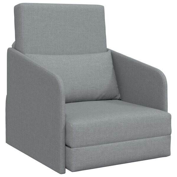 vidaXL Canapé-lit 2-en-1 Gris clair 65x80x83 cm Tissu