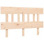 vidaXL Cadre de lit avec tête de lit 140x190 cm bois massif