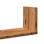 vidaXL Étagères murales 3 Pièces vieux bois 58x18x18 cm bois d'ingénierie