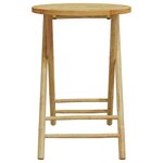 vidaXL Ensemble de bistro pliante 3 Pièces et coussins blanc crème bambou