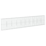 vidaXL Panier gabion avec couvercle 1000x50x200 cm fer galvanisé