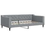 vidaXL Lit de jour avec lit gigogne gris clair 90x190 cm tissu