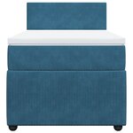 vidaXL Sommier à lattes de lit avec matelas bleu 100x200 cm